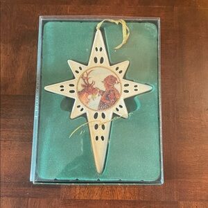 Trisha Romance Porcelain Ornament #1 A Star for Christmas Series